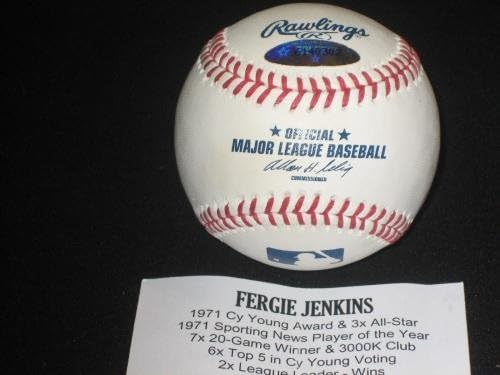Fergie Jenkins Hof Legend potpisala je autograpd OML bejzbol Tristar Coa Cy Young - Autografirani bejzbol