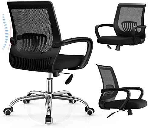 Crne radne stolice, uredske stolice s lumbalnom potporom, računalne stolice + crni nasloni za ruke, mrežasta stolica može se podići