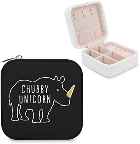 Chubby Unicorns kutija za nakit PU kožna putovanja prijenosni nakit kućišta privjesak Organizatorski držač za skladištenje kutije