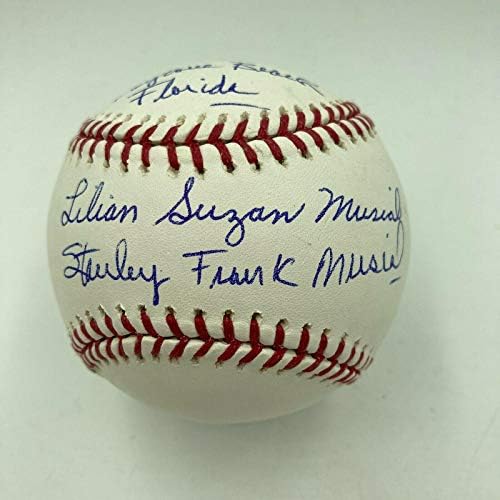 Izvanredni Stan Musial & Supruga potpisali su jako upisani vjenčani bejzbol PSA - Autografirani bejzbols