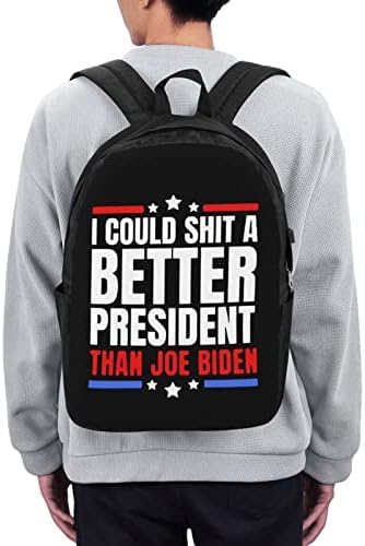 Mogao bih usrati boljeg predsjednika od Joea Biden Anti Biden Laptop Backpacks Business Travel Laptop Backpack s USB-om za punjenje