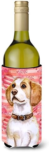Caroline's Treasures bb9773literk beagle love vino boca zagrljaj, crvena, hladnjaka za hladnjak za hladnjak stroj za pranje se srušiva