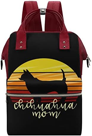 Vintage boje chihuahua mama psa tiskana pelena vrećica za bebe vrećice za pelene vodootporne torba za putničke rame za mamu i tatu