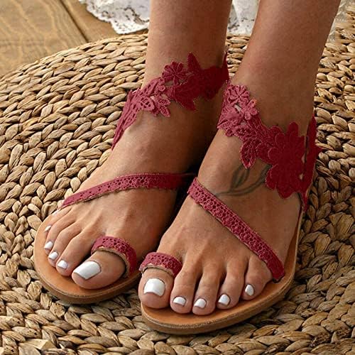 Ženske rimske sandale cipele za plažu plaže okretate jahuljeve otvorene nožne prstiju na papučice moda plus veličine platformske obuće