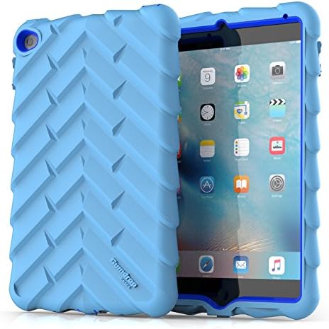 Slučajevi gumdropa Droptech za Apple iPad Mini 4 A1538 A1550 Robusni tablet kućište za upijajući udar, svijetlo plava/kraljevska plava