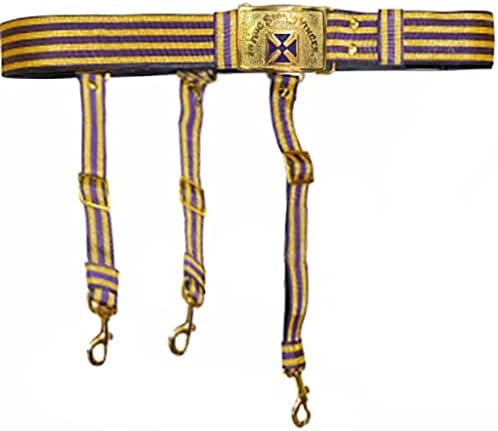 Cigle Masons Knights Templar pored Grand Commander Purple & Gold Mačeva - Purple Cross Veličina: 32 - Stil pojasa: S remenima