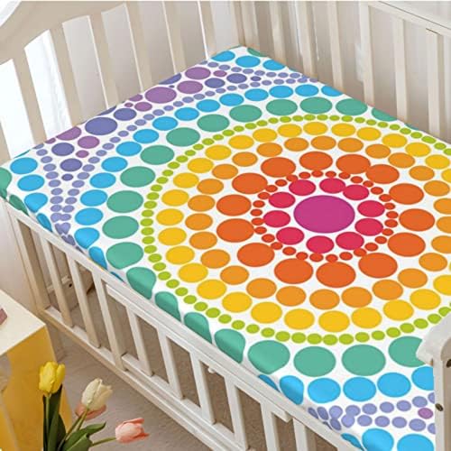 Rainbow tematski opremljeni mini krevetići, prijenosni mini krevetići s plahtama mekanih i prozračnih plahta za bebe za dječake, 24