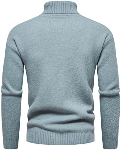 Muški pleteni džemper jesenski i zimska ležerna pletena čvrsta boja Dekorativni uzorci džemper plus veličina