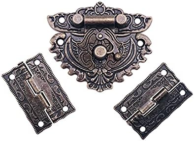 Kućni namještaj hardverske šarke na vratima 3 komada/set šarke cink antikna brončana + zasun hasp toggle lock metal retro ukrasni drveni