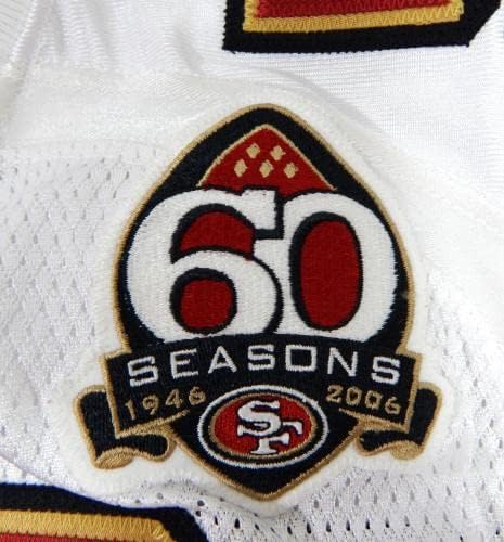 2006. San Francisco 49ers T.J. Slanje 52 Igra izdana White Jersey 60 S P 46 5 - Nepotpisana NFL igra korištena dresova