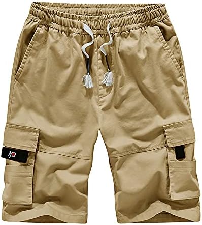 YMOSRH MENS CARGO Shorts Shorts Shots Moshion String Pocket Hlače pamučne kratke hlače s pet točaka kombinezona
