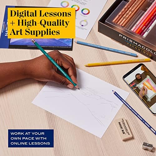 Prismacolor Tehnika, umjetnička potrepština i digitalna umjetnost lekcije i tehnika prismacolor, umjetničke isporuke s digitalnim crtežima,