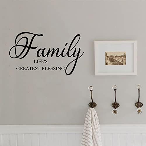 Obiteljski život najveći blagoslov zidne naljepnice, citati zidne naljepnice, naljepnica za PVC, naljepnica mota prozora, diy zidna