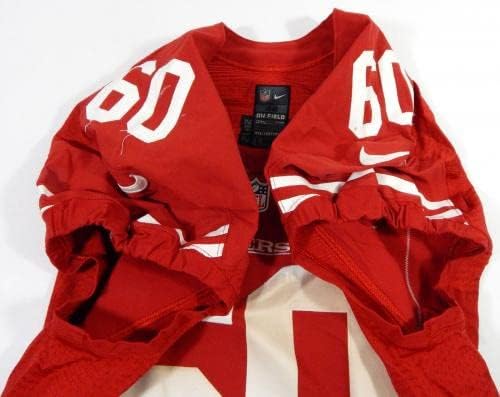 2012 San Francisco 49ers 60 Igra Korištena crvena praksa Jersey 48 DP41196 - Nepotpisana NFL igra korištena dresova
