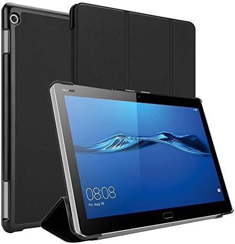 Cadorabo tableta futrola kompatibilna s Huawei MediaPad M3 Lite 10 u satenskom crnoj - ultra tankim zaštitnim poklopcem u stilu knjige