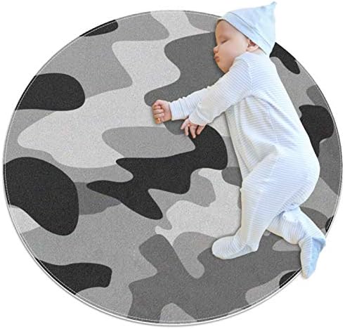 Aninily siva kamuflažni podni tepih ukras za dječje sobe okrugli mekani prostirci za dnevnu sobu Dječji vrtić Dječji za bebe puzanje