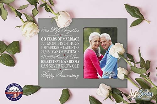 LifeSong Milestones 60. godini vjenčanje za par 60. okvira drži 1 4x6 Photo 8 H x 10 W
