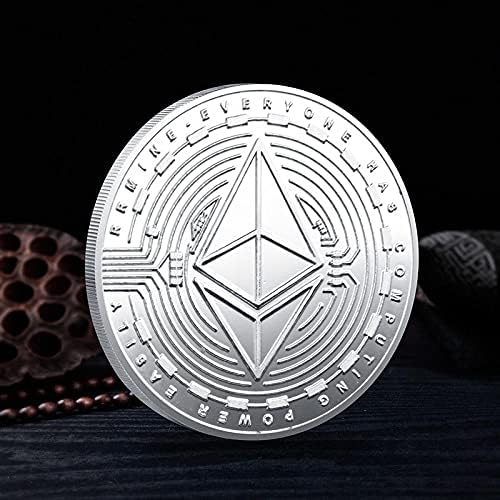 Zbirka ukrasne kovanice sa zaštitnim kućištima Digitalni kovanice Bitcoin Crafts