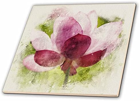 3. prekrasna slika akvarelnih ružičastih i ljubičastih cvjetnih pločica
