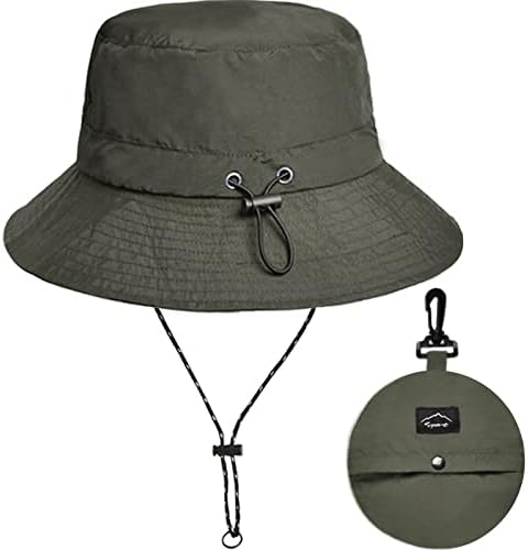 Vodootporna kaša za kante za žene i muškarce - UV zaštita plaža plaža sunčana šešir Safari Boonie Hat Rain Hat Podesiva pakiranje