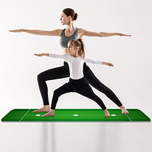 Nogometna zelena polja ekstra debela joga prostirka - ekološki prihvatljivi za vježbanje i fitness prostirka za vježbanje za sve vrste