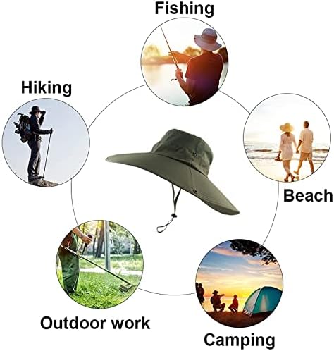 Iyebrao muški super široki rub Sun Hat UPF50+ UV zaštita Vodootporna kašika s velikim vrhom za ribolov za planinarenje kampiranje