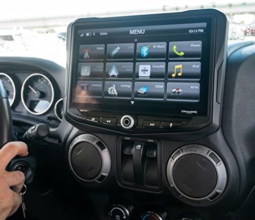 Stinger Wrangler JK 2011-2018 Heigh10 10 Flush-Mount Radio zamjenski komplet, HD zaslon osjetljiv na dodir, Apple CarPlay, Android