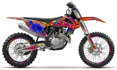 2014-2015 EXT-F Zany Pink Senge Graphics Kompletni komplet s Rider I.D. Kompatibilan s KTM -om