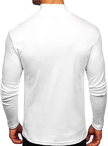 Muški osnovni sloj tople košulje srednje težine dugih rukava termalna košulja vrhovi čvrste boje osnovne majice udobne meke majice