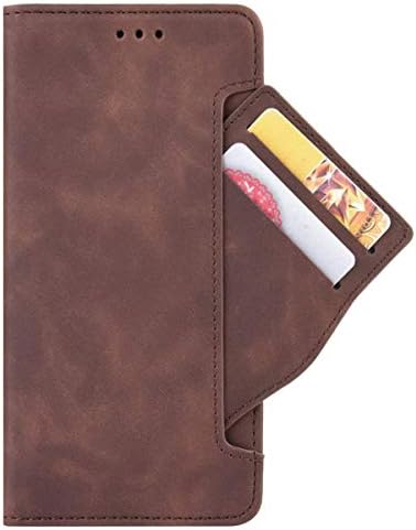Torbica za novčanik od kože s preklopnim poklopcem i držačem za memorijsku karticu za futrolu za telefon od kože s magnetskom zaštitom