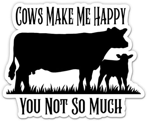 Krave me čine sretnom smiješnom naljepnicom - naljepnica od 3 prijenosnog računala - vodootporni vinil za automobil, telefon, boca