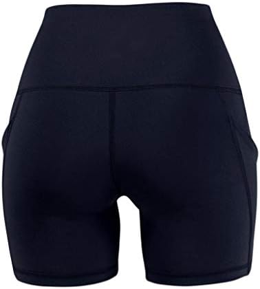 Manhong Lady Solid Plus Veličina joga hlača Stretch Pocket joga kratke hlače s visokim strukom Underpants Fitness Hip trčanje joga