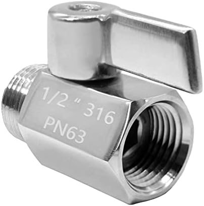Mini kuglasti ventil od nehrđajućeg čelika 1/4 muški muški ženski Mini kuglasti ventil
