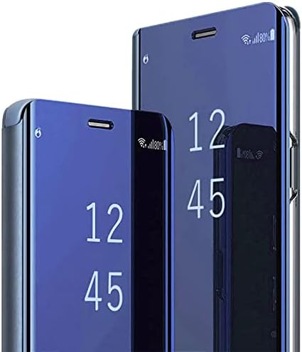 Kožna torbica S10 Plus, kompatibilan sa presvlakom za telefon Samsung Galaxy S10 + Plus, flip poklopac ogledala za šminkanje Clear