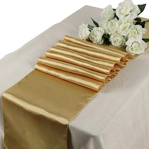 MDS pakiranje od 50 vjenčanja 12 x 108 inčni satenski trkač stola za ukras vjenčanog banketa- zlato