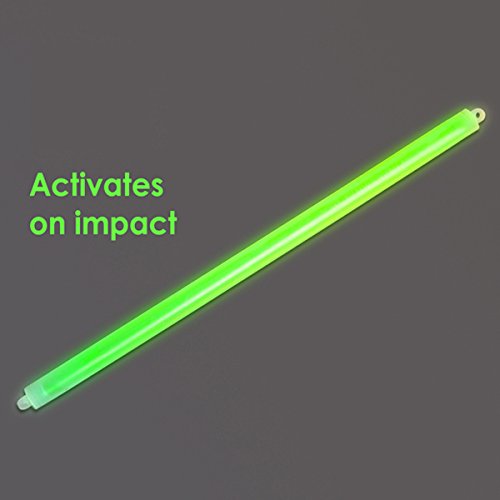 Kemijski svjetlosni štapići Vojne klase, zeleni, dugi 15 inča, traju 12 sati
