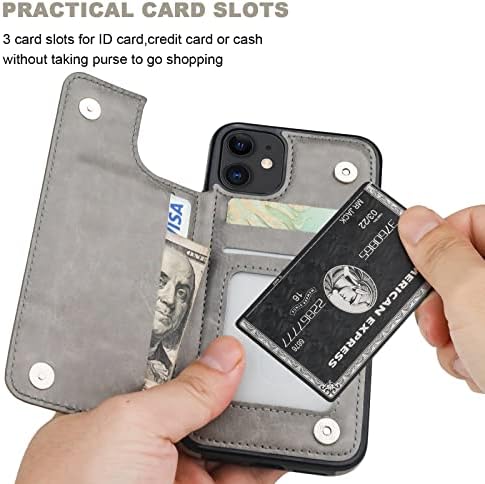Torbica za novčanik od 11 do 11 s držačem za kartice, držačem za kartice od PU kože, dvostrukim magnetskim zatvaračem i izdržljivom