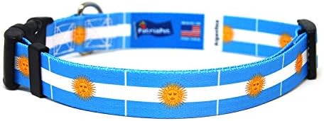 Argentina ovratnik za pse | Argentina zastava | Kopča za brzo oslobađanje | Napravljeno u NJ, SAD | za dodatne largegogs