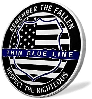 Thin Blue Line Live Matter Policajac Policajac Vojni novčić Izazov za provođenje zakona