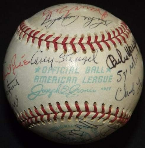 Satchel Paige Hank Greenberg Casey Stengel 1973 Hof potpisao bejzbol JSA Ah Loa! - Autografirani bejzbol