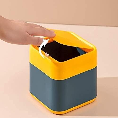 Kanta za smeće bucket bucket za smeće Mini stolna kanta za smeće push-Tip košara za smeće s poklopcem od metka za kućnu kuhinju spavaće