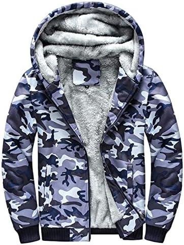 Zemub odijelo za sportsku odjeću muškarci zima toplo dugi rukav debeli plišani kapuljača pulover flise Fuzzy hlače kamuflažni print