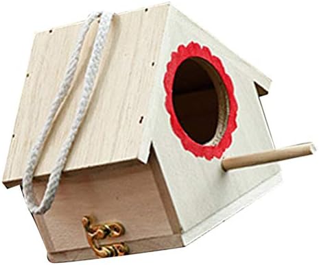 Kabilok Vanjski dekor drvena kućica za ptice viseća kuća na otvorenom Kolibri kuće za golubove zebe Vrapca za opuštanje vrtni ukras