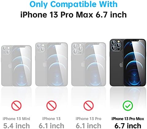 【2+3】Meifigno 2 ambalaže zaštitnih filmova od kaljenog stakla dizajnirana za iPhone 13 Pro Max 6.7, s 1 pakiranja pojedinih zaštitnih